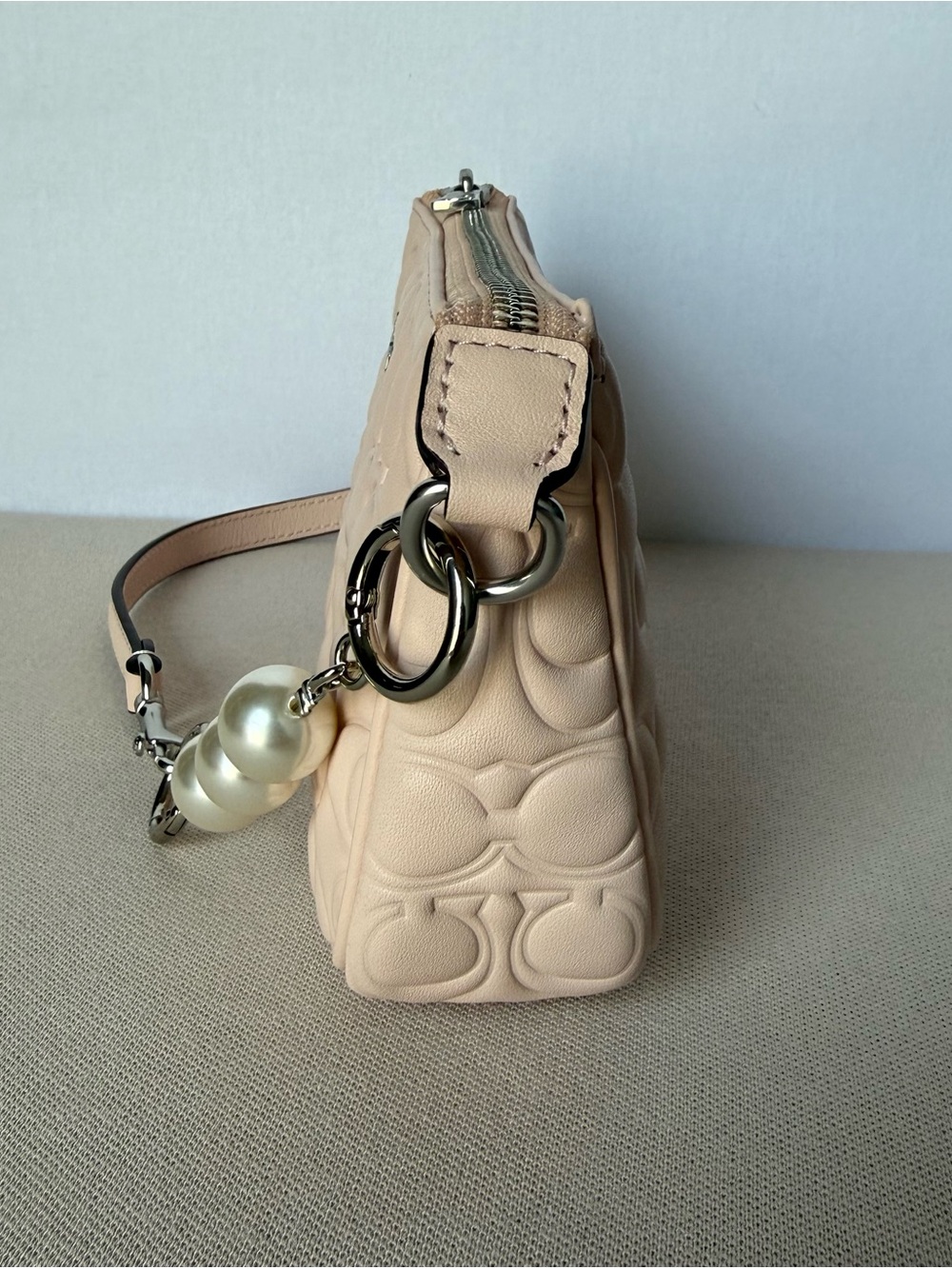 NWT Coach Nolita 19 Signature Silver/Blush Style Upgrade with a Chain Extender - Picture 5 of 11